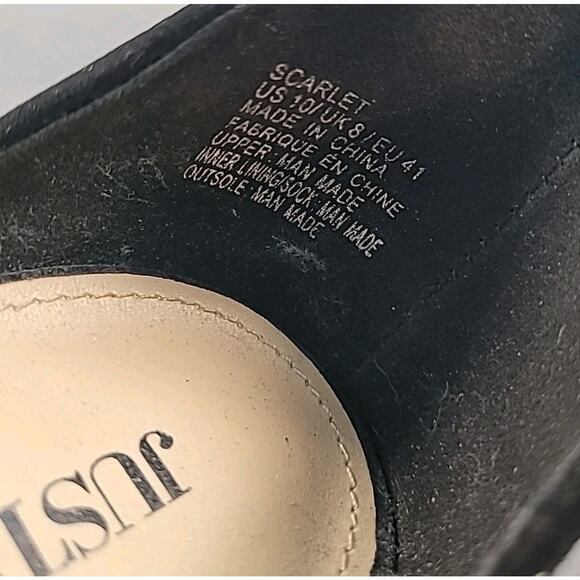 JustFab Scarlet Chunky Platform Black Heels Size 10 GUC – Y2K Goth Night-Out - Picture 4 of 13